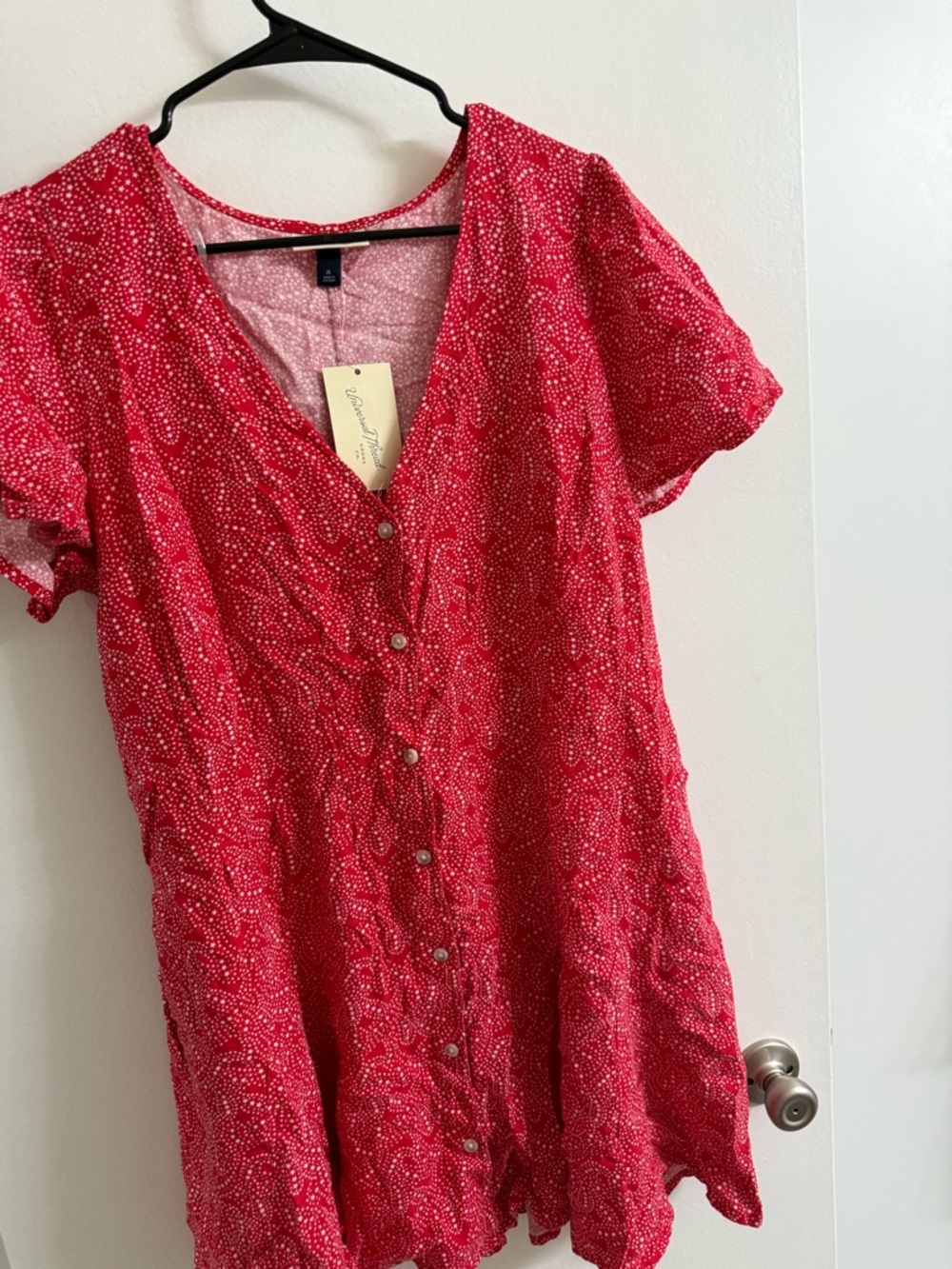 Universal Thread Red Patterned Top